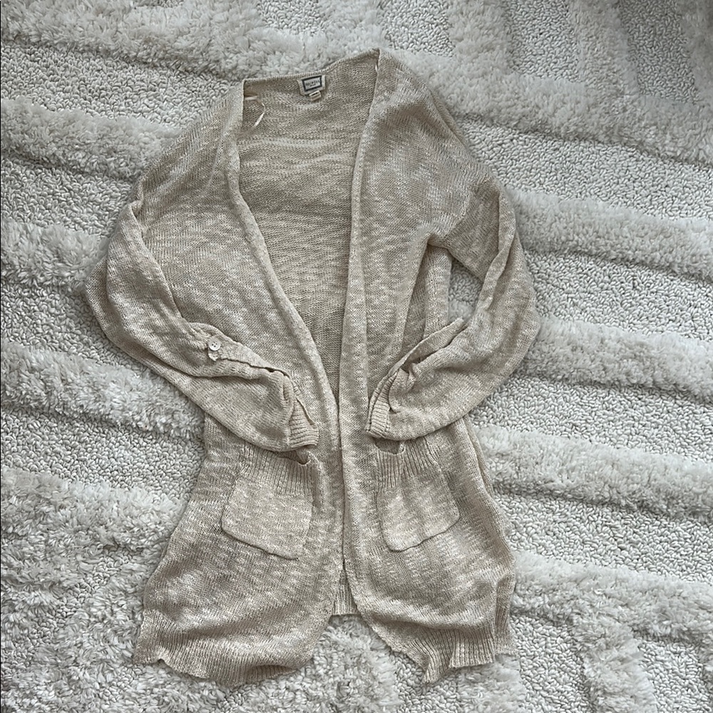 Women's Cream Sweater Cardigan